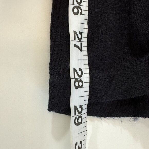 Free People Pants 2 Santoshi Black Wide Leg Embroidered Boho Hippie Gauzy Crinkl - Picture 14 of 15